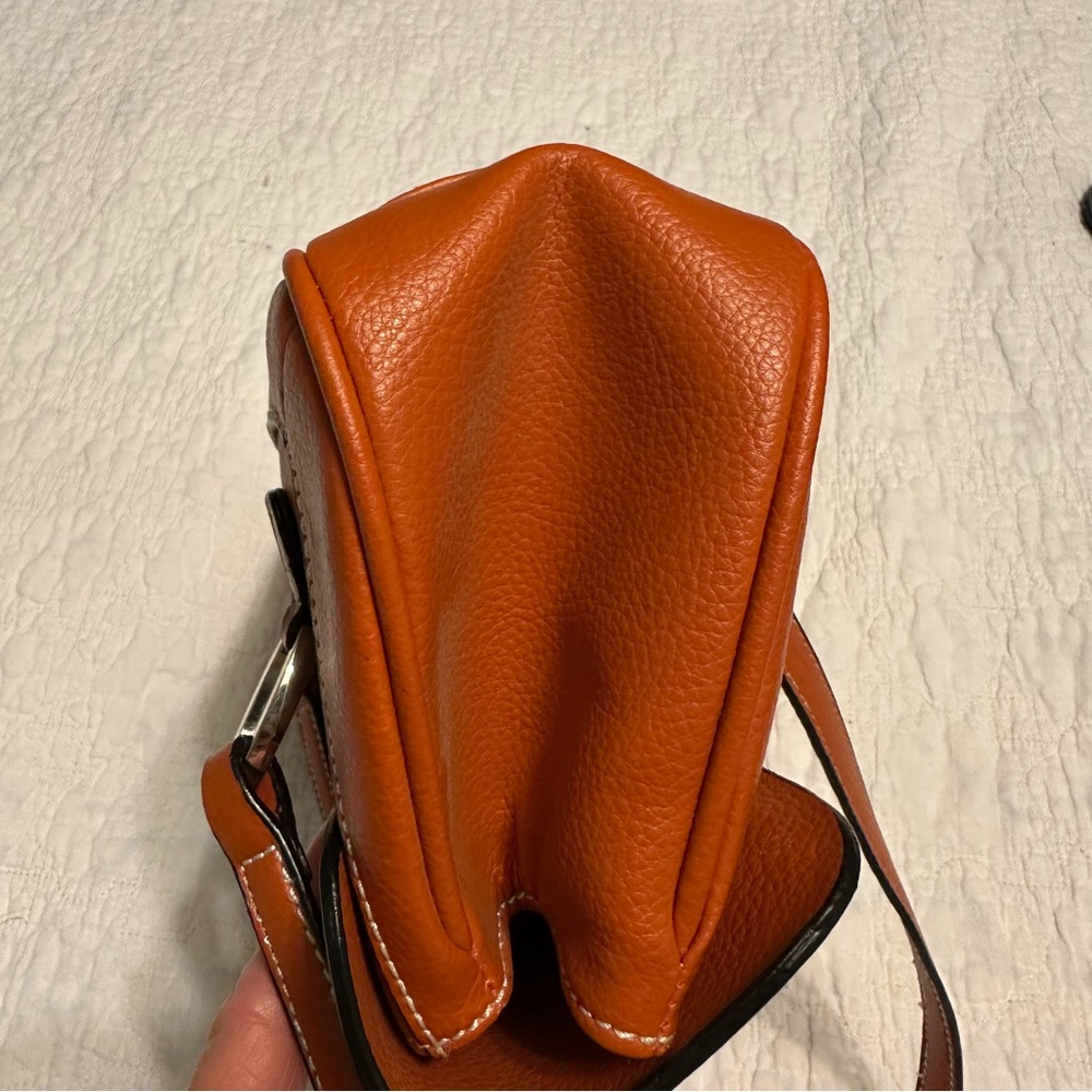 Botox Cosmetic Satchel Type Bag Orange / Brown Color Great Preowned Condition - Picture 6 of 15